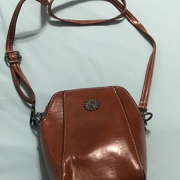 Dark brown crossbody bag and card holder - Picture 3 of 8